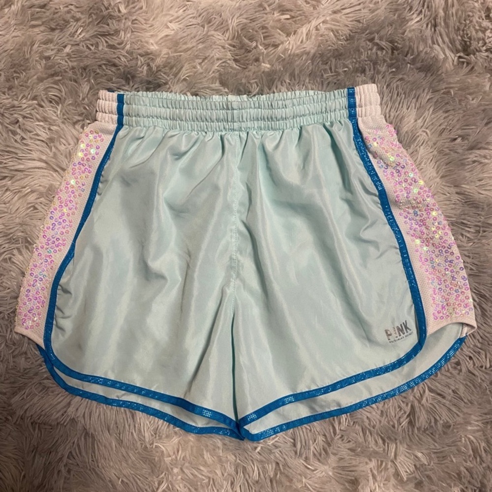 Pink Victoria Secret Sequined Athletic Shorts